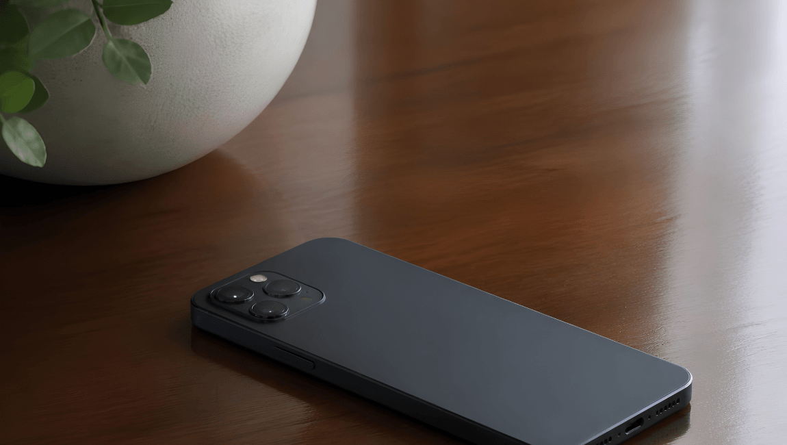 celular boca abajo sobre una mesa de madera representando límites conscientes